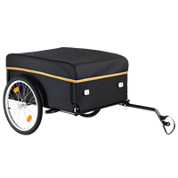 Remorque de vélo pour le transport d'animaux de compagnie, idéale pour la chasse, le camping, la pêche, et la poussette à pousser pour animaux, avec housse imperméable pour le jardin et les courses
