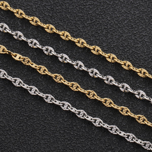 Collar de cadena con relieve de girasol de acero inoxidable, joyería unisex DIY H1596 - Product Image 1