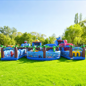 Parcours d'obstacles gonflable sur le thème de l'océan pour enfants, équipement de parc d'attractions extérieur - Product Image 5