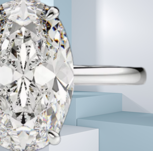 Anillo de Compromiso de Plata de Ley S925 con Circonita Cúbica de 5 Quilates y Baño de Rodio, Joyería de Moda UM, Regalo de Joyería Nupcial para Mujer - Product Image 5