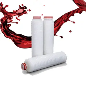 PES Pleated Filter Cartridges 100%Integrity Tested PES Filter Membrane 0.2 Micron For Industrial Water Fine Filtration