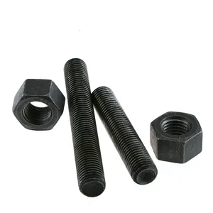 Morden Style Rim Fastenic 1/2 Hex Nuts Threaded Rod Plastic Spray Paint Teflon Ptfe Non Stick Stud Bolt With Coating