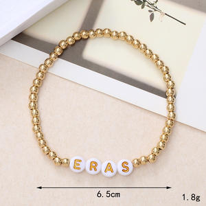 Bracelet en corde élastique avec lettres anglaises en céramique souple, tendance transfrontalière, nouveau, pour supporter Taylor, bracelet d'amitié - Product Image 4