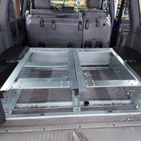 Meilleure Vente : Boîte de Rangement Métallique 4x4 avec Tiroirs et Ailes Latérales Universelles pour SUV Prado LC76/LC95/LC120/LC150/LC300, Coulissante Gauche Supérieure