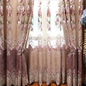 Tenda europea di lusso moderna oscurante personalizzata <span class=keywords><strong>per</strong></span> finestra da ricamo di alta qualità <span class=keywords><strong>per</strong></span> soggiorno con mantovana - Product Image 5