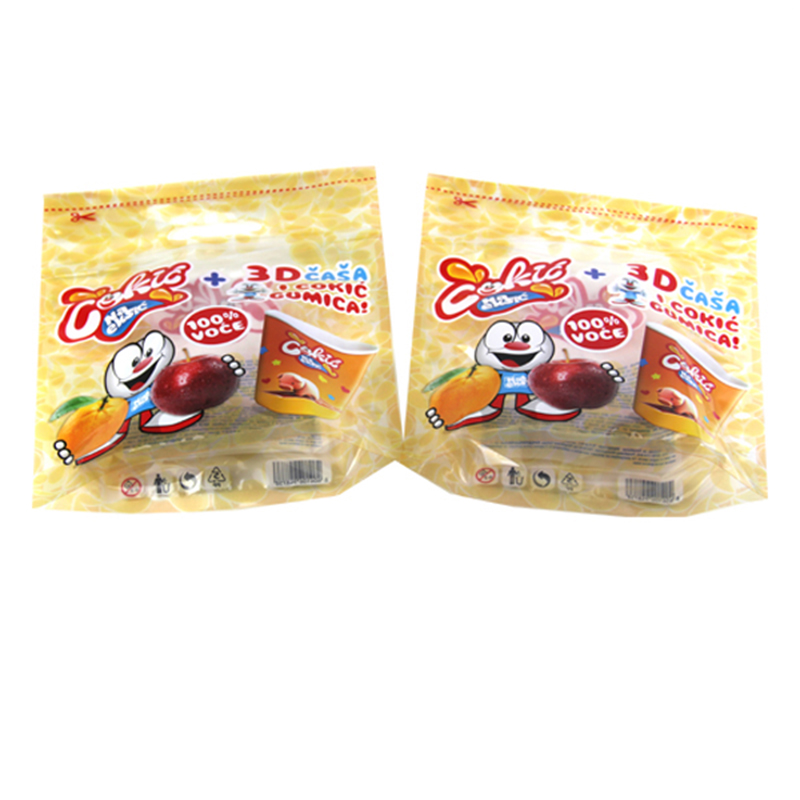 Factory custom stand up pouch zipper lock plastic bag with logo