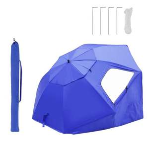 Parapluie de plage avec fenêtres abri sportif <span class=keywords><strong>brella</strong></span> avec fenêtres zippées, parasol de plage extérieur - Product Image 1