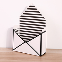Emballage de cadeau d'anniversaire de saint-valentin, enveloppe pliante avec logo personnalisé, décoration créative de boîte de papier de fleur de mariage