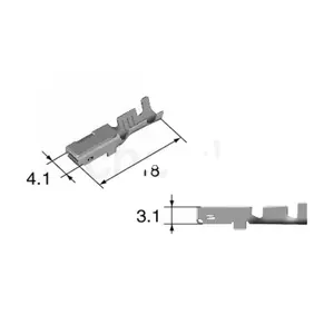 Auto 2.8mm Cable Terminal 8100-3395 In Stock 81003395