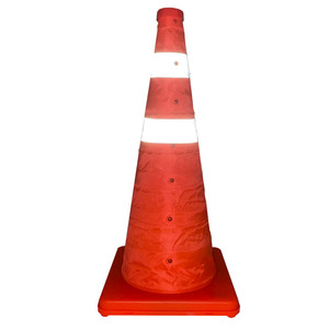 45cm PP nhựa cơ sở di động Kính thiên văn có thể thu vào gấp an toàn bãi đậu xe chướng ngại vật đóng mở giao thông nón - Product Image 2