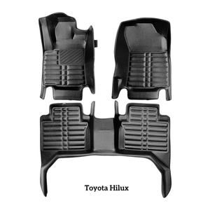 Alfombrillas de Coche de Cuero Impermeable de Alta Calidad 5D para Toyota RAV4 Camry Corolla Cross <span class=keywords><strong>Hyundai</strong></span> Tucson SantaFe Kona - Product Image 2