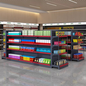 Tienda de conveniencia opciones de múltiples capas estantes de góndola de supermercados negros de un solo lado <span class=keywords><strong>para</strong></span> exhibición de farmacia - Product Image 2