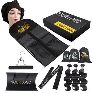 Faible QUANTITÉ MINIMALE DE COMMANDE Boîte de Papier D'extension de Cheveux Bundles Wrap Pliable Oreiller En Forme de Boîtes Sacs Bande De Cheveux Et Bonnet Perruque Emballage Ensemble - Product Image 1