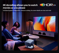 Proyector C8pro 360 Grados 3D con Enfoque Automático, LED Portátil, WiFi 6, Altavoz Integrado, Android 9, 1080P 4K para Educación en el Hogar
