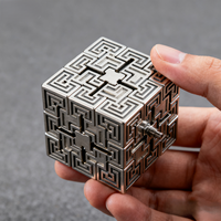 Usine de haute précision Service d'usinage CNC personnalisé jouet mécanique en métal Mini Cube magique rotatif 3d Logo personnalisé Cube magique