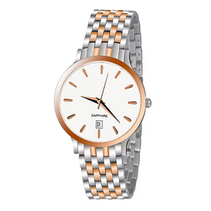 private brand unisex stainless steel auto date quartz <b>watches</b> ultra thin elegant waterproof <b>watches</b> for men and lady - Product Image 2