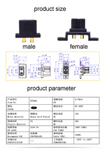 Amass xt30 xt30u xt30g xt30upb nam nữ kết nối cắm ổ cắm với lỗ vít để sửa chữa - Product Image 6