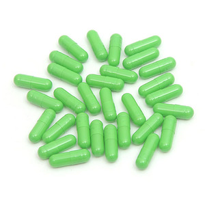 2024 Tốt Nhất Bán Màu Xanh Lá Cây Màu Halal Bò Rỗng Gelatin Viên Nang 00 - Product Image 1