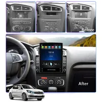 راديو سيارة بشاشة 9.7 بوصة على طراز تسلا لسيتروين C4 C4L 2013-2017 مع تحكم عن بعد وCarPlay وAndroid Auto ومشغل وسائط متعددة ونظام ملاحة GPS وDSP وستيريو RGB