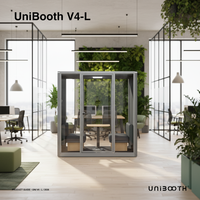 UNIBOOTH Cabines Acoustiques Multifonctionnelles Durables et Insonorisées Design Moderne Mobiles Montage Facile pour Bureaux Immeubles Appartements Salons