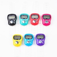 Compteur LED en plastique de type bague avec écran LCD, alimenté par piles, mini-compteur électronique intelligent pour doigt - Vente directe d'usine