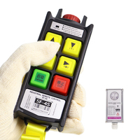 Télécommande compacte sans fil à 4 touches pour grue, simple vitesse, étanche IP67, anti-parasitage, arrêt d'urgence, AC/DC 36V-440V