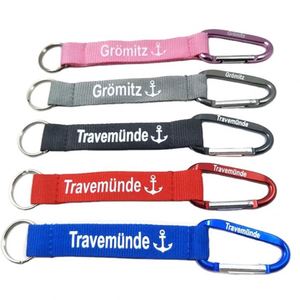Lanière courte personnalisée avec logo brodé ou sérigraphié pour moto, avion, porte-clés, dragonne, mousqueton - Product Image 2