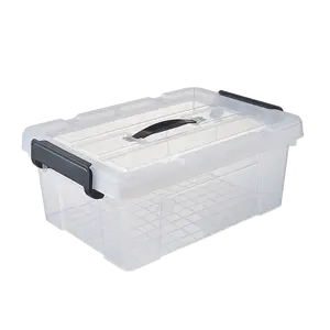 صندوق تخزين بلاستيكي مع مقبض صندوق تخزين بلاستيكي شفاف اللون حسب الطلب حقيبة حمل بلاستيكية