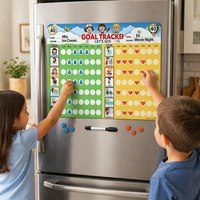 Tableau de motivation Montessori magnétique pour enfants : Suivi des bonnes habitudes et des comportements, récompenses pour enfants