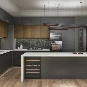 Americana modernas sob medida simples armario de cozinha planejada preta