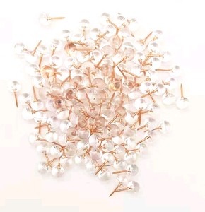 Goupilles de décoration transparente pour tableau en liège, 10 pièces, 9.5mm, lot d'affiches à tête ronde en plastique, épingles de cartes - Product Image 4