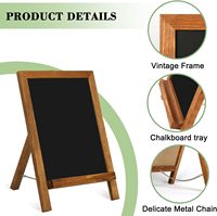 Petit panneau de tableau de table encadré en bois avec support tableau de menu de cuisine vintage magnétique pour la décoration de mariage