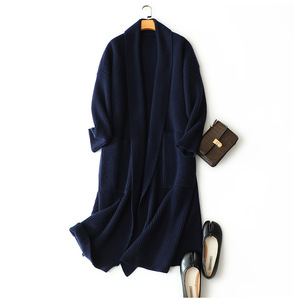 <strong>Women</strong> Winter <strong>Warm</strong> Thick Cashmere Rib Knit Heavy Long <strong>Cardigan</strong> - Product Image 1