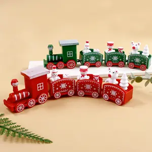 Hete Verkoop Kleine Trein Kerst Ornament Vrolijk Kerstversiering Voor Thuis Tafel 2023 Kerstcadeaus Noel Natal