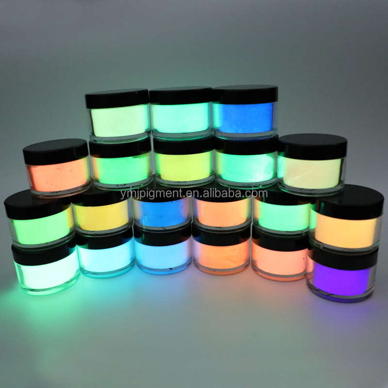 Alta Luminosità Glow In The Dark Luminoso Vernice Pigmento, Glow Vernice Pigmento In Polvere