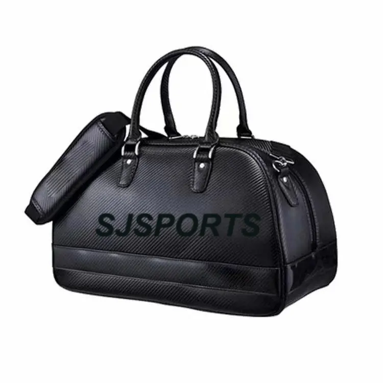 High quality Waterproof PU leather Golf bag Customize Duffle Clothing Boston Bag with Separate Shoes Store Bag