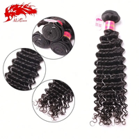 Оптовые поставки 100% бразильских волос Deep Wave Remy в пучках, 10-34 дюйма, двойной вытяжки, для наращивания