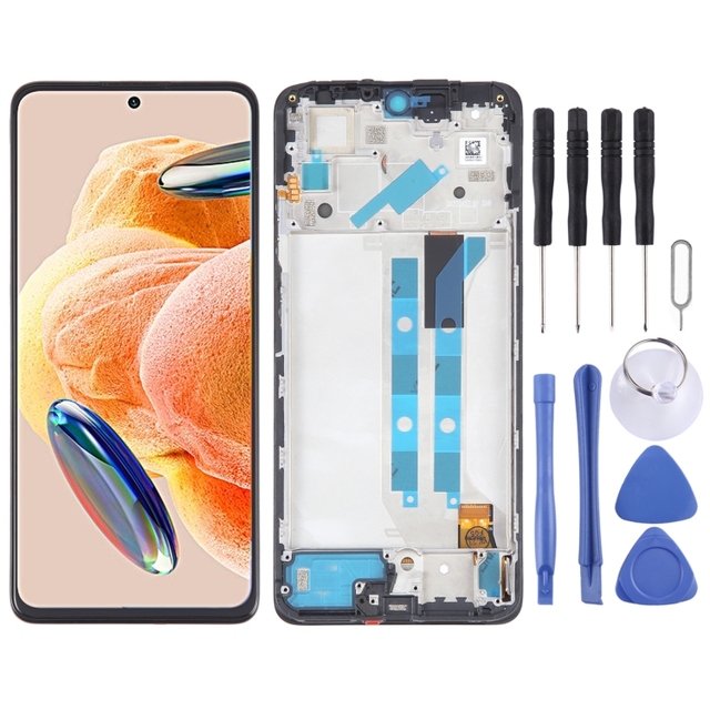 For Xiaomi Redmi Note 12 Pro 4G OLED Material LCD Screen Digitizer Full Assembly with Frame LCD Spare Part