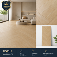 Carrelage en porcelaine à effet bois moderne 600x1200mm, résistant à l'usure, pour sols et murs, idéal pour les halls, salles de bain, écoles, villas, décoration intérieure
