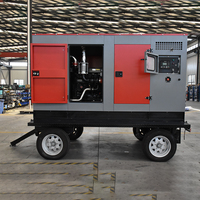 Groupe électrogène diesel insonorisé 150 kVA 120 kW monté sur remorque, super silencieux 72 dB, réservoir de carburant 12H pour location d'événements et festivals de musique