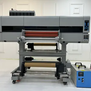 Andemes 60cm UV DTF Impresora tres i3200 cabezas A1 Rollo a rollo Transferencia AB Impresora de pegatinas de película