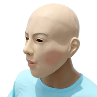 Masques en Latex réalistes, masque de peau humaine drôle pour homme, masque chauve pour Halloween, masque de carnaval pour fête, Cosplay, accessoires unisexes
