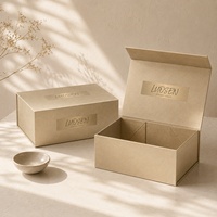 Boîte pliante magnétique rigide de luxe personnalisée, boîte cadeau pliable magnétique haut de gamme avec logo