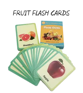 High Quality Kids Mind Educational Mindfulness Cards Custom Printing Foods Vegetable Flash Cards For Kids Children Educational