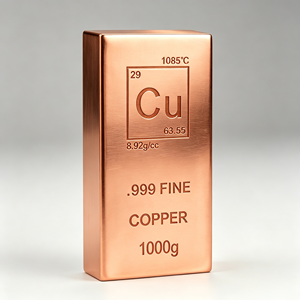 Barre de cuivre pur à 99,9 % de 1 kilo, échantillon authentique d'élément Cu pour l'éducation scientifique et l'exposition - Product Image 4