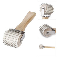CHINABEES Fournitures d'apiculture en acier inoxydable Nouveaux outils, y compris la roue folle Fourche de débouchage Engrenage en bois Nid d'abeille Râteau Aiguille