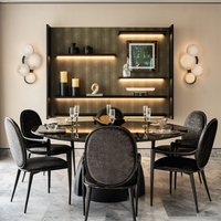 Ensemble de meubles de salon de luxe RH American, design moderne, tête de lit en bois, canapé, fauteuils trône, haut de gamme pour maison, hôtel, appartement