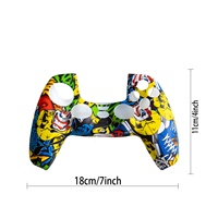 Coque de protection fine en silicone et caoutchouc à transfert d'eau pour manette Dualshock 5, prête à l'emploi, personnalisable