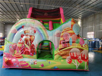 Château gonflable de bonne qualité avec toboggan gonflable à double glissière avec maison de rebond pour enfants et adultes
