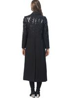 Blazer à un bouton pour femmes élégantes faites sur mesure Manteaux respirants Vestes avec Abaya tissée à motif solide